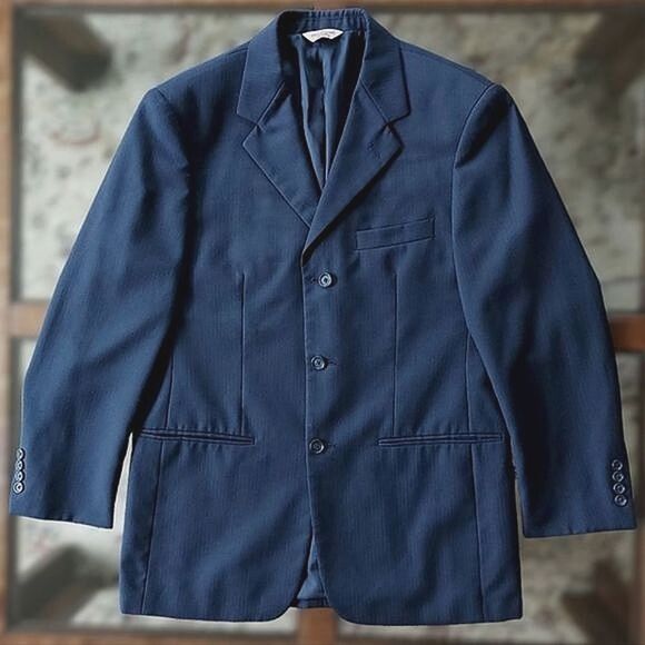 Pronto-Uomo navy pinstripe sport coat - Picture 1 of 10